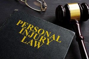 Personal Injury Law book with gavel in Peoria IL