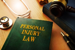 Personal Injury Law book on desk in Bloomington IL